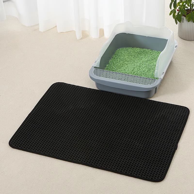 lifestyle tapis noir zone litière